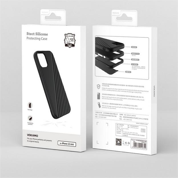 VOKAMO Shockproof Silicone Case For iPhone 12 Pro Max/12 Mini/12/12 Pro,Luxury Liquid Silicone Protective Cover Case - VOKAMO