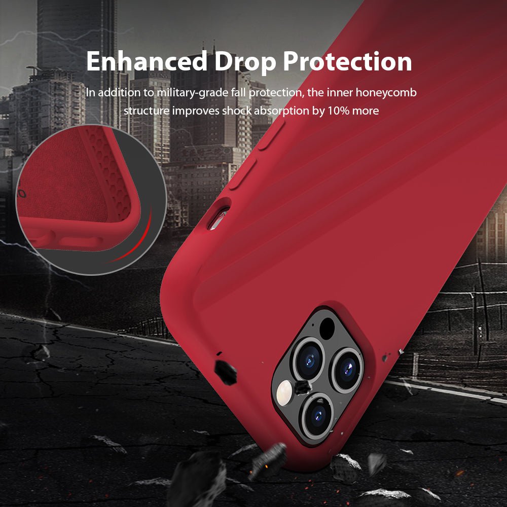 VOKAMO Shockproof Silicone Case For iPhone 12 Pro Max/12 Mini/12/12 Pro,Luxury Liquid Silicone Protective Cover Case - VOKAMO